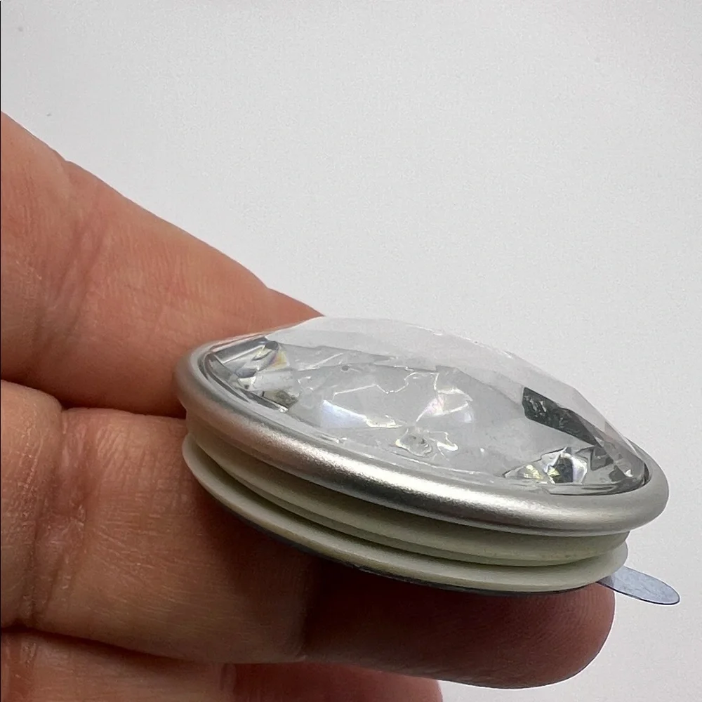 Popsockets Clear Crystal Diamond Faceted Round Cell Phone Grip NEW
